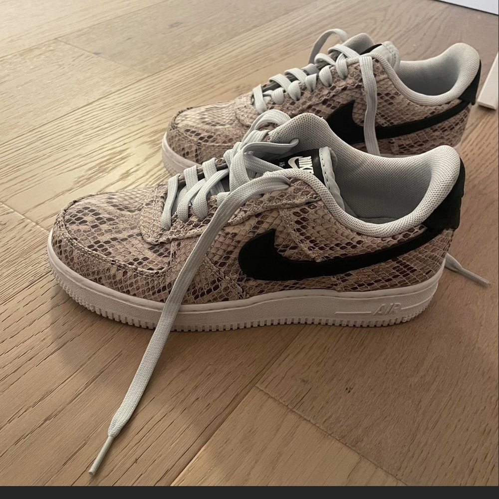 Nike Air Firce Ones. Snakeskin  Sneakers. Size 5Y Best Fits Ladies 6 - 6.5